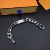 18K Louis Monogram Logo Chain Bracelet