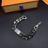 18K Louis Monogram Logo Chain Bracelet