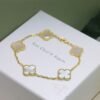 18K Vintage Alhambra Five Motifs Pearl Bracelet