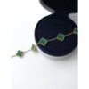 18K Vintage Alhambra Five Motifs Malachite Clover Bracelet