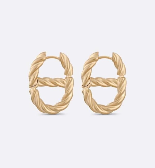 18K CD Navy Earrings
