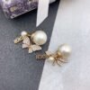 18K CD Dragonfly/ Butterfly Pearl Earrings