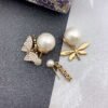 18K CD Dragonfly/ Butterfly Pearl Earrings