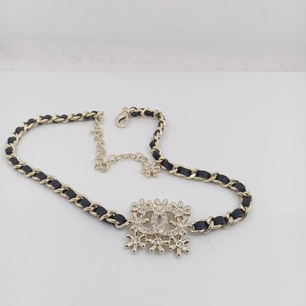 18K CC Lambskin Choker Necklace