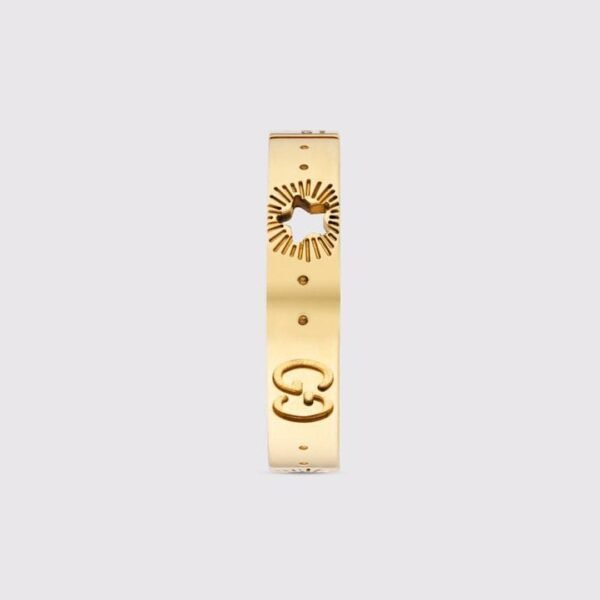 18K Double G Icon Yellow Gold Ring