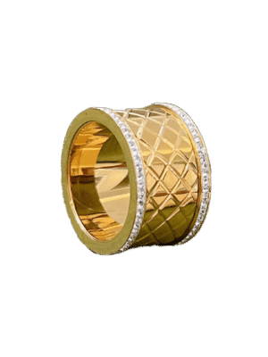 18K Double G Diamond Ring