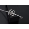 18K T Quatre Heart Key Diamond Necklace