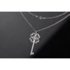 18K T Quatre Heart Key Diamond Necklace