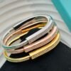 18K T Lock Bangle Full Pav¨¦ Diamonds Bracelet