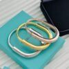 18K T Lock Bangle Full Pav¨¦ Diamonds Bracelet