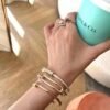 18K T Lock Bangle Full Pav¨¦ Diamonds Bracelet