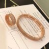 18K Rose Gold Perl¨¦e Diamonds 3 Row Ring
