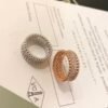 18K Rose Gold Perl¨¦e Diamonds 3 Row Ring