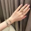 18K White Gold Perl¨¦e Clovers Bracelet