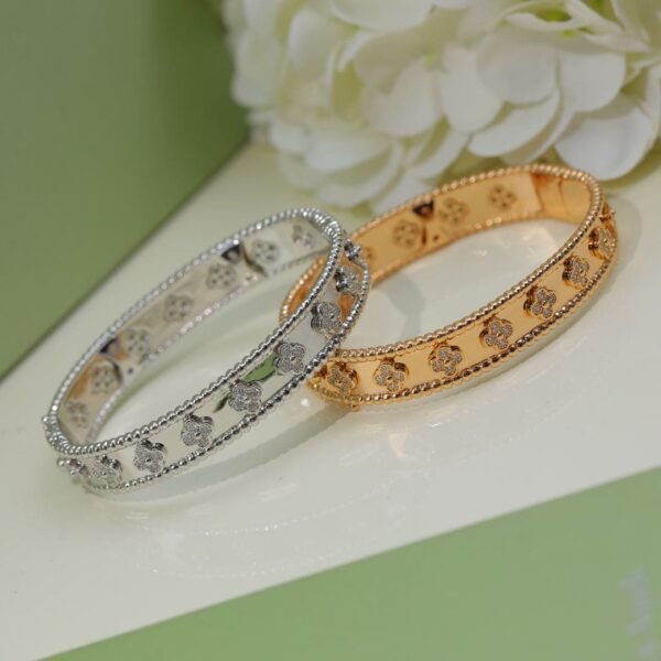 18K Yellow Gold Perl¨¦e Clovers Bracelet
