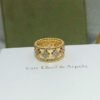 18K Yellow Gold Perl¨¦e Clovers Ring