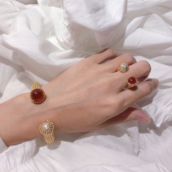 18K Perl¨¦e Couleurs Between The Finger Ring