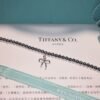 18K T Bow Charm Bead Bracelet