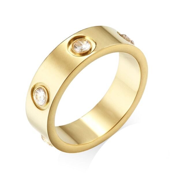 18K Love Wedding Six Diamonds Ring