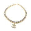 18K CC Crystals Chain Necklace