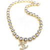 18K CC Crystals Chain Necklace