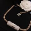 18K CC Diamonds Chain Necklace