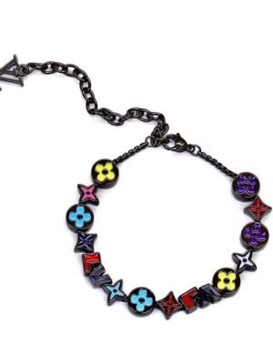 18K Louis Monogram Party Black Bracelet