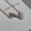 18K Louis Volt Upside Down Pendant Necklace