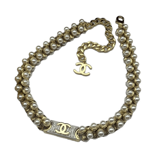 18K CC Pearls Chain Necklace