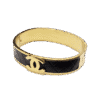 18K CC Cuff & Leather Bracelet