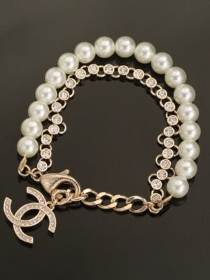 18K Pearls CC Chain Bracelet