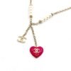 18K CC Pink Heart Diamonds Necklace