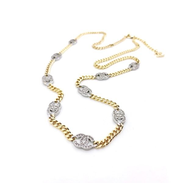 18K Crystal CC Chain Link Necklace