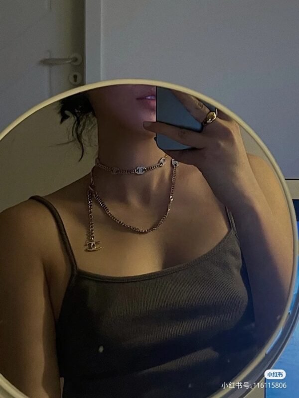 18K Crystal CC Chain Link Necklace