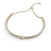 18K CC Chain Choker Diamonds Necklace