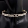 18K CC Chain Choker Diamonds Necklace