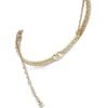 18K CC Chain Choker Diamonds Necklace