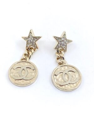 18K CC Star Vintage Earrings