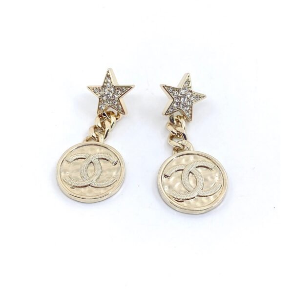 18K CC Star Vintage Earrings