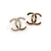 18K CC Half Diamond Earrings