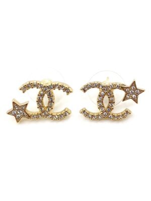 18K CC Star Earrings