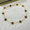 18K Vintage Alhambra Tiger Eye 10 Motifs Necklace