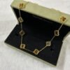 18K Vintage Alhambra Tiger Eye 10 Motifs Necklace