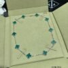 18K Vintage Alhambra Malachite 10 Motifs Necklace