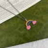Double G Rainbow Pendant Necklace