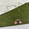 Double G Rainbow Pendant Necklace