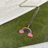 Double G Rainbow Pendant Necklace