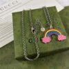 Double G Rainbow Pendant Necklace