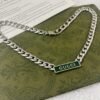 Double G Enamel Chain Necklace