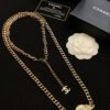 18K CC Rhinestone Star Chain Necklace